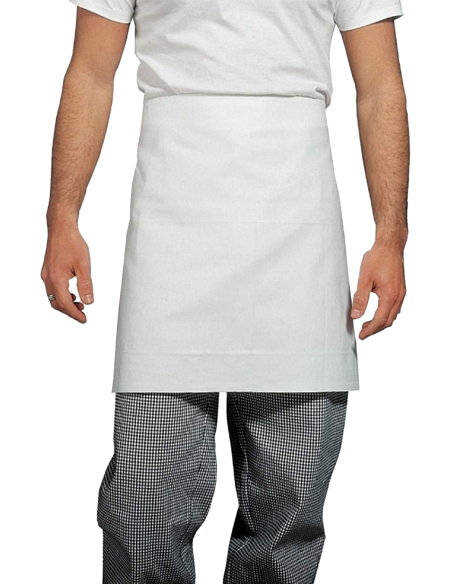 Grembiule da Cuoco Bianco Senza Pettorina 100% Cotone 200 g/m² 60x70 cm | Marca RISTOHOUSE