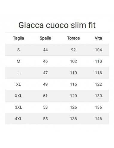 Giacca Cuoco TROPICAL M/M Nera