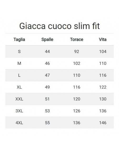Giacca Cuoco TROPICAL M/M Nera