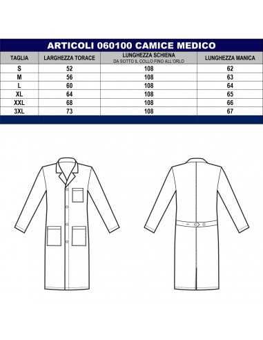 Camice da Medico CLASSICO 100% Cotone | Isacco