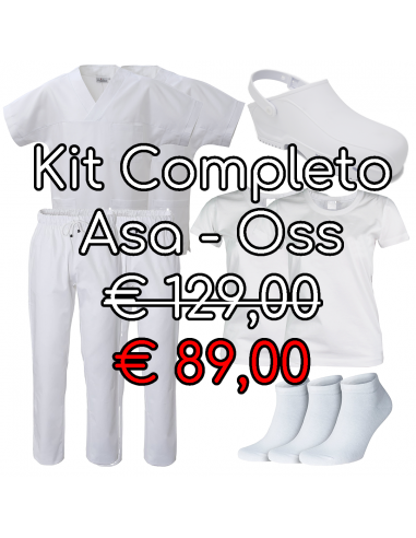Kit Completo Oss Bianco Unisex 100% Cotone