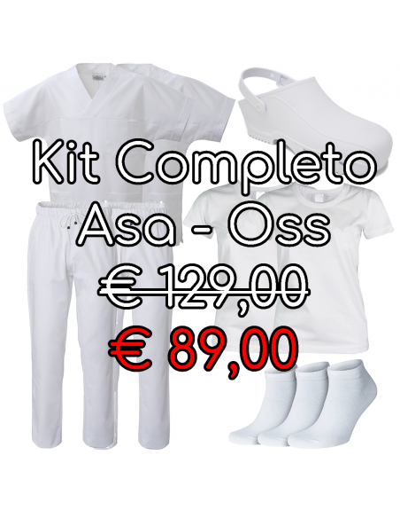 Kit Completo Oss Bianco Unisex 100% Cotone