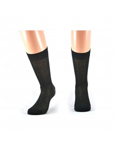 Calza Nera 100% Cotone Filo di Scozia