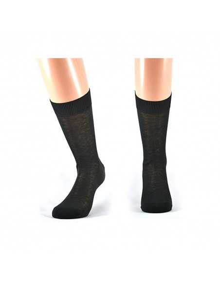 Calza Nera 100% Cotone Filo di Scozia