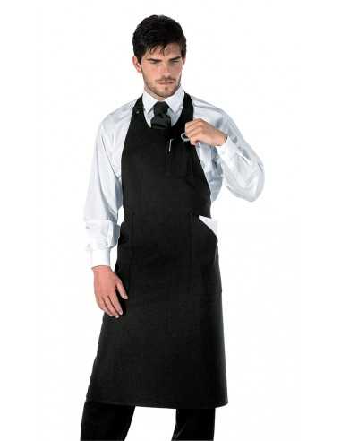 Grembiule Sommelier Nero Antimacchia 100% Poliestere | ISACCO