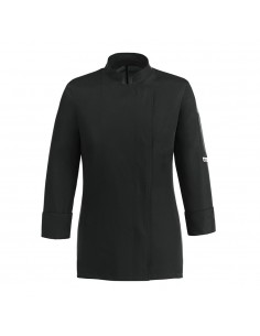 Giacca da Cuoco Nera Donna Antistiro Manica Lunga EASY...