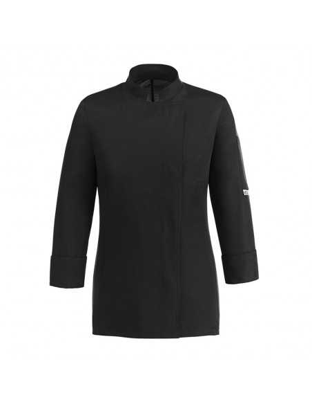 Giacca da Cuoco Nera Donna Antistiro Manica Lunga EASY GIRL | EGOCHEF
