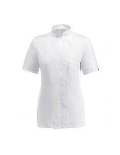 Giacca da Cuoco Donna Easy Girl Mezza Manica Bianca 100% Microfibra | EGOCHEF – Antimacchia e Leggera