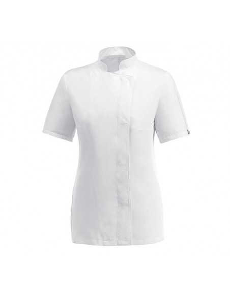 Giacca da Cuoco Donna Easy Girl Mezza Manica Bianca 100% Microfibra | EGOCHEF – Antimacchia e Leggera
