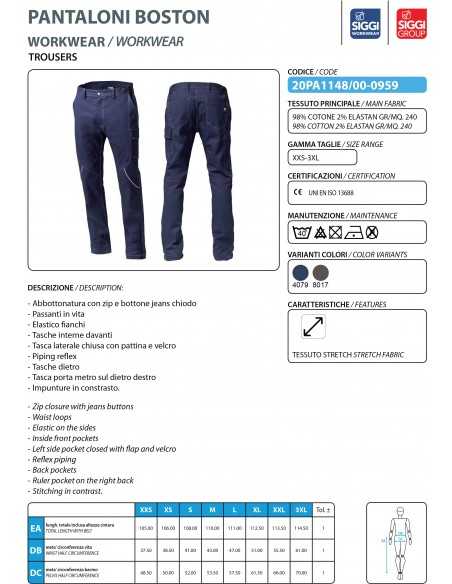 Pantalone da Lavoro BOSTON (Primavera/Estate)