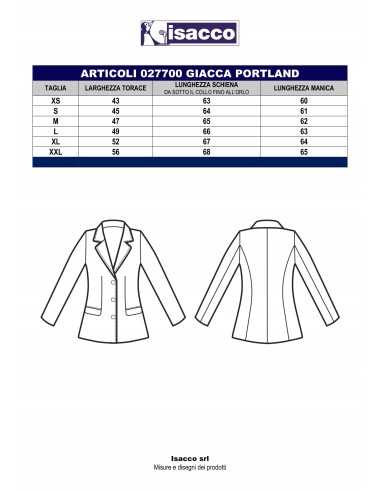 Giacca Portland Blu Foderata