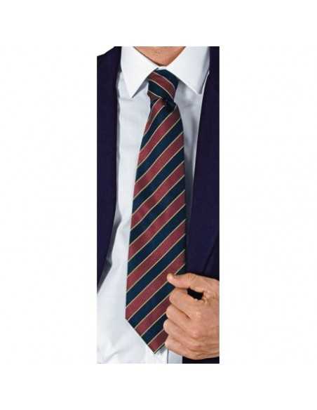 Cravatta Regimental Righe Bordeaux / Blu