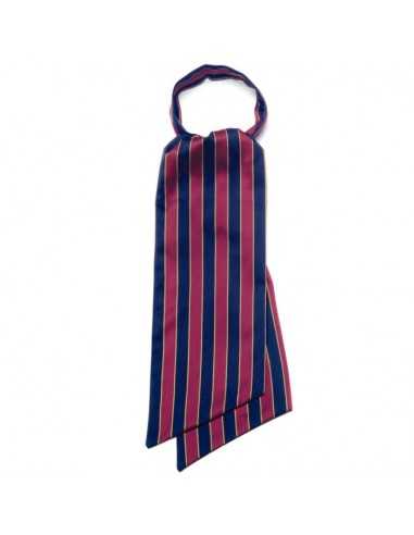 Foulard Regimental Righe Bordeaux / Blu