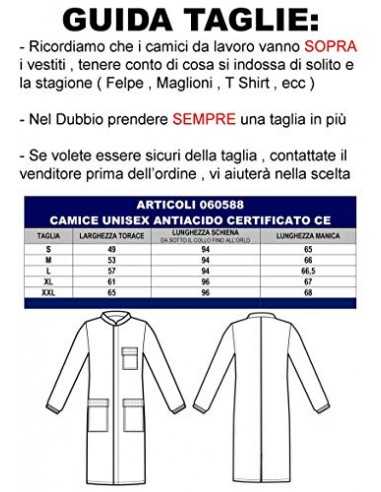 Camice bianco 100% Cotone 3 Tasche INTERNE per...