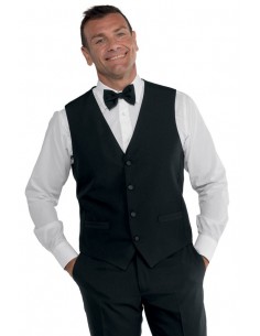 Gilet Nero da Cameriere Antimacchia Foderato 100%...