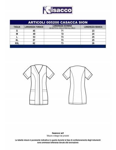 Casacca Sion Bianca da Lavoro Estetista e...