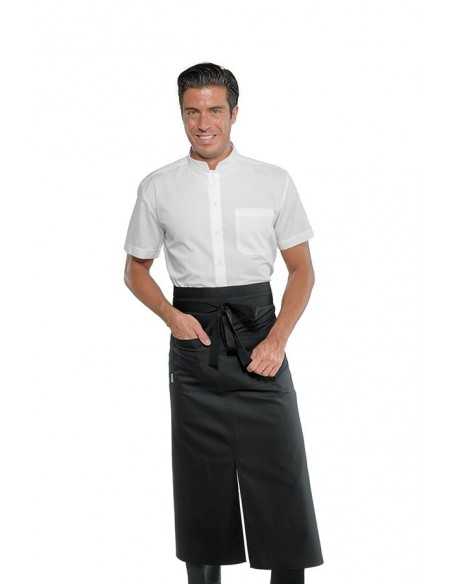 Grembiule MIKONOS Nero senza Pettorina con Spacco