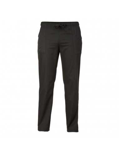 Pantalone da cuoco nero in cotone, traspirante e comodo