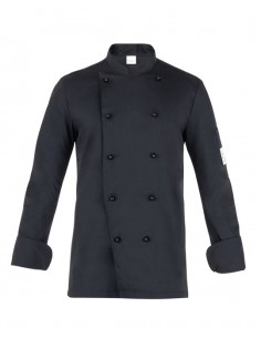 Giacca da Cuoco Nera 100% Cotone 190 g/m² Manica Lunga |...