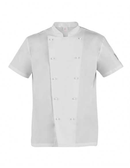 Giacca da Cuoco Bianca 100% Cotone 190 g/m² Manica Corta | Marca RISTOHOUSE