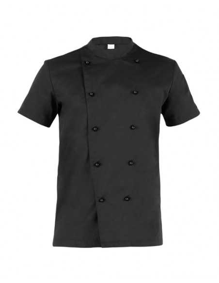 Giacca da Cuoco Nera 100% Cotone 190 g/m² Manica Corta | Marca RISTOHOUSE