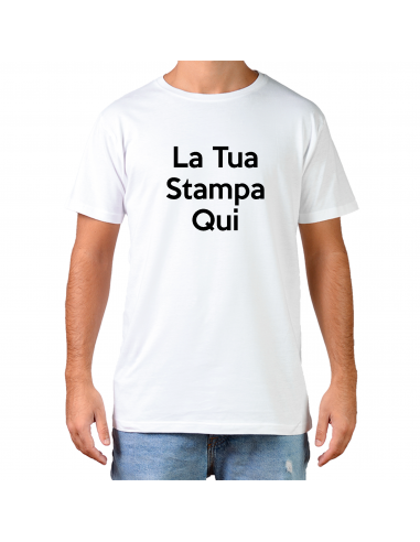 T-Shirt Bianca 100% Cotone con Stampa Diretta
