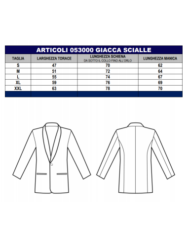 Giacca Scialle Monopetto Crema Unisex Antimacchia