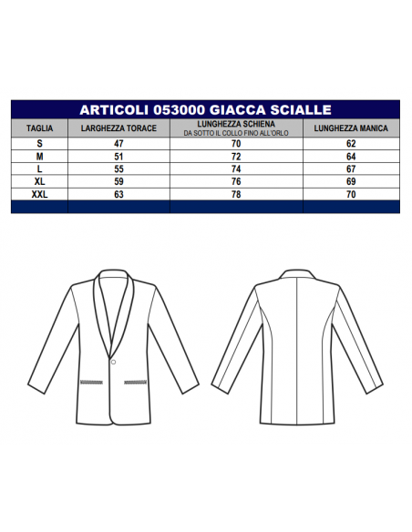 Giacca Scialle Monopetto Crema Unisex Antimacchia