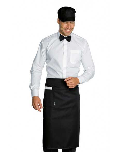 Grembiule da Cameriere Nero Modello DAKAR con Tasca | ISACCO