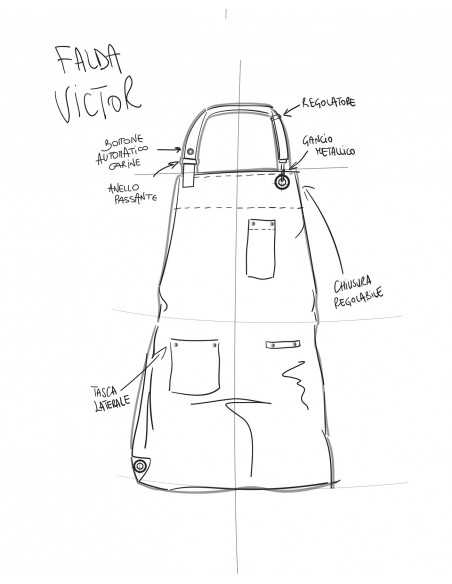 Grembiule VICTOR Regolabile con Tasca