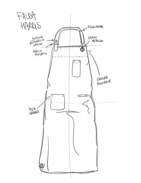 Grembiule HARRIS Regolabile con Tasca