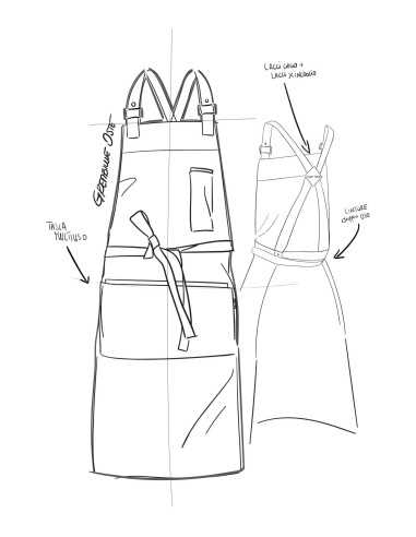 Grembiule Oste con allacciatura ad incrocio