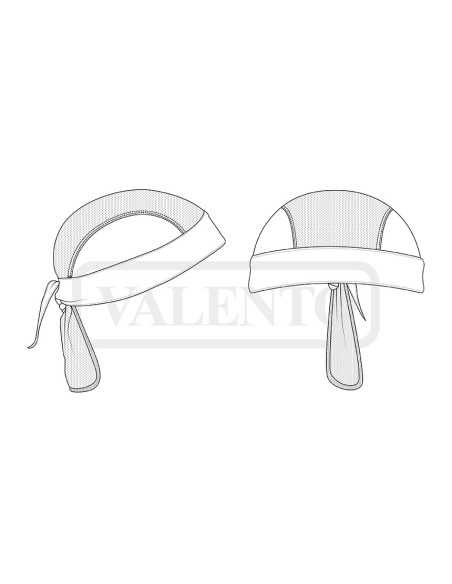 Bandana da Cuoco Bianca Elasticizzata 210 g/m² Modello WOK | RISTOHOUSE