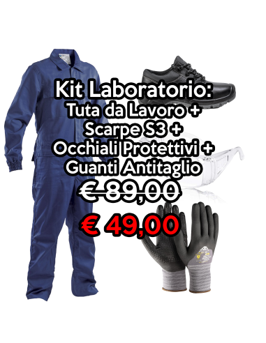 Kit da Lavoro Completo con Tuta, Scarpe S3, Guanti e Occhiali | RISTOHOUSE