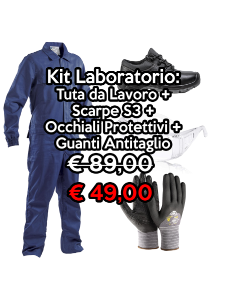 Kit da Lavoro Completo con Tuta, Scarpe S3, Guanti e Occhiali | RISTOHOUSE