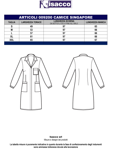 Camice da Medico Bianco da Donna SINGAPORE |...