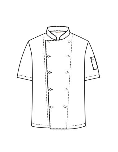 Giacca da Cuoco Nera 100% Cotone 190 g/m²...