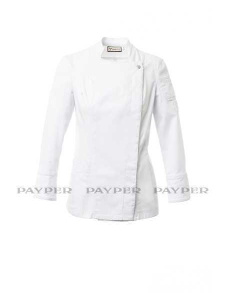 Giacca da Cuoco Bianca Elasticizzata da Donna STARRED LADY | Payper