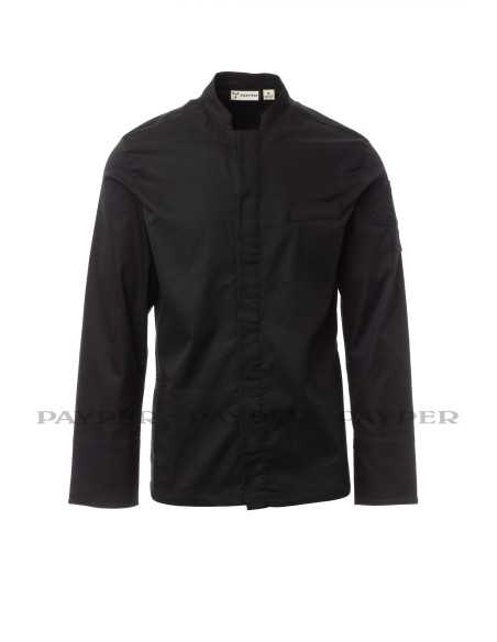 Giacca da Cuoco Nera Elasticizzata a Coreana SUPREME | Payper