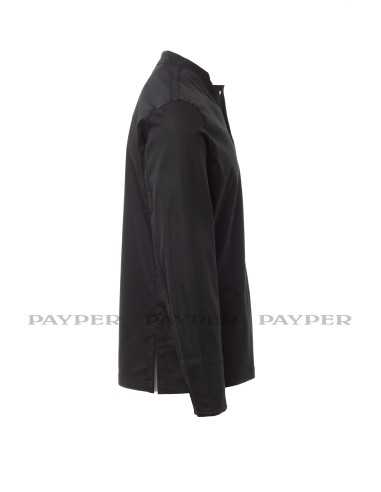 Giacca da Cuoco Nera Elasticizzata a Coreana...