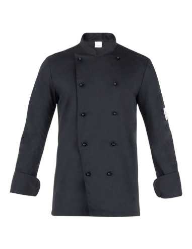 Giacca da Cuoco Nera 100% Cotone | Manica Lunga...