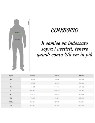 Camice Blu 100% Cotone 260 gr. Personalizzato...