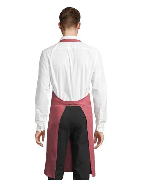 Grembiule Rosa Antico GAMMA in Cotone Biologico con Pettorina e Tasca