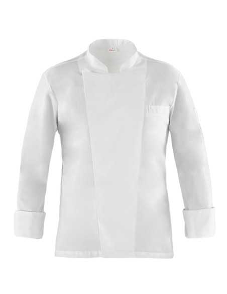 Giacca da Cuoco Bianca Raul Slim Manica Lunga - Giblor’s