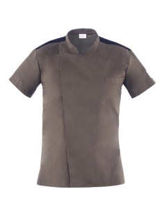 Giacca da Cuoco Tortora Thiago Slim Mezza Manica - Giblor’s