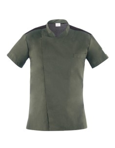 Giacca da Cuoco Verde Militare Thiago Slim Mezza Manica -...
