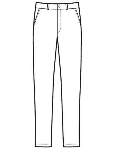 Pantalone da Uomo Cameriere Nero Seattle 100%...