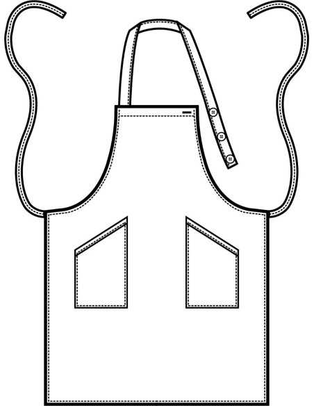 Grembiule da Cameriere Bianco Champagne Antimacchia e No Stiro - Isacco