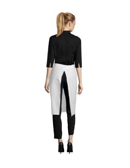 Grembiule da Lavoro Bianco GREENWICH Senza Pettorina con Ampia Tasca