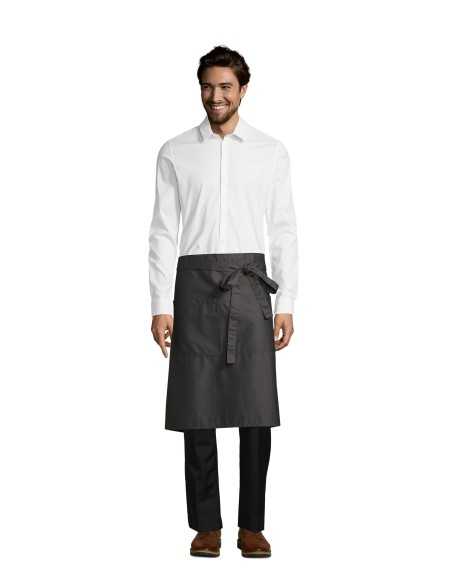 Grembiule da Lavoro Grigio Scuro GREENWICH Senza Pettorina con Ampia Tasca